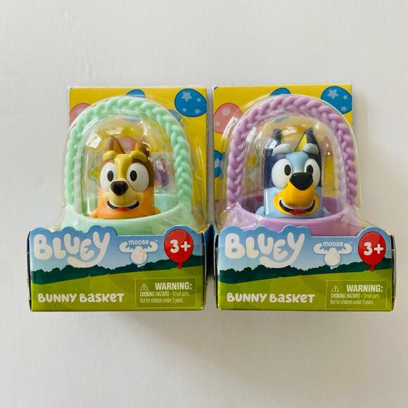 Bluey | Bluey Bingo Easter Basket Figure Bundle NWT - Picture 1 of 4